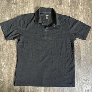 Uniqlo‎ AIRism Polo Black Small Shirt Men's Classic Casual Button